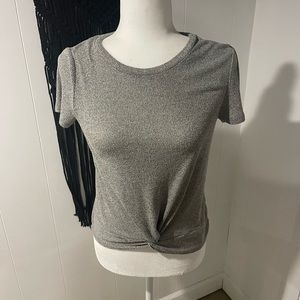 Grey Twist-front Top